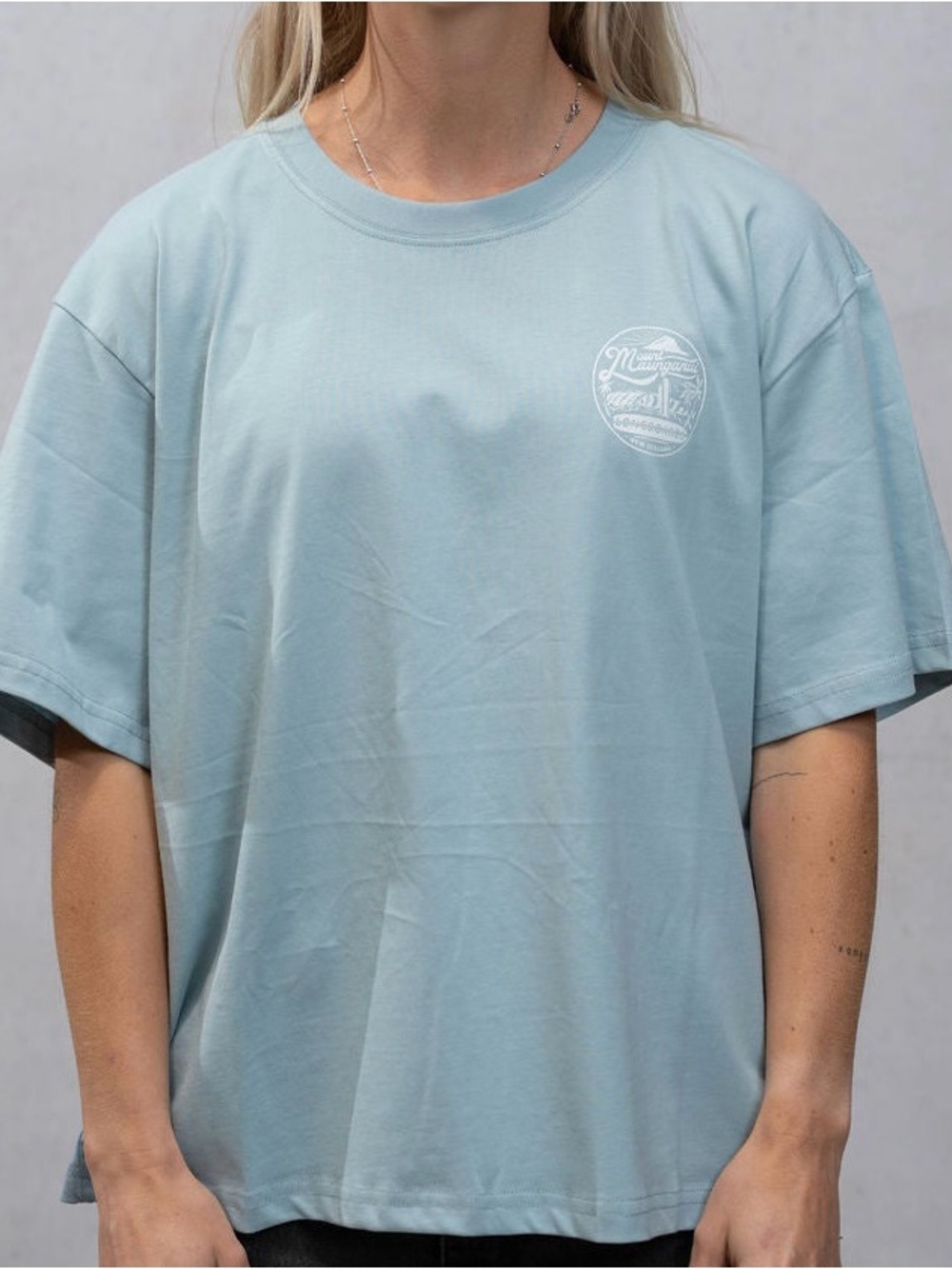 Mount Longboards T Shirt Womens Medium Blue Graphic Surf Skate New Zealand NWT